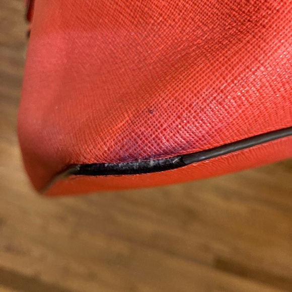 MICHAEL KORS BEAUTIFUL LARGE CANVAS TOTE SHOULDERBAG MK  burnt orange  COLOR - Picture 9 of 14